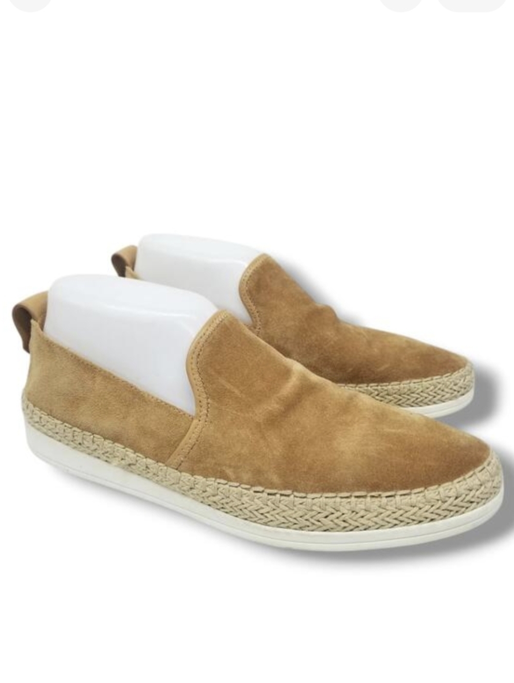 Vince Suede Leather Espadrille Slip-On Loafers Womens‎ 8.5 M Camel Brown